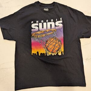 Phoenix Suns Logo Basketball Dunk Black T Shirt Men XL Short Sleeve Bball